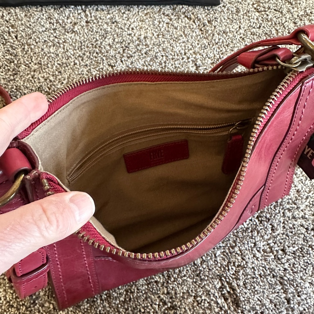 Frye (Melissa) Red Leather Crossbody Bag - Picture 5 of 7
